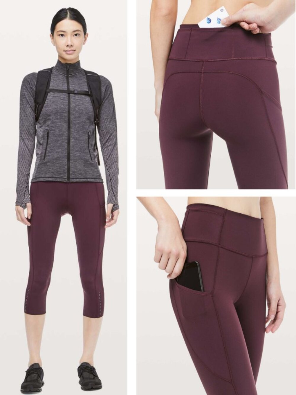 Lululemon Fast & Free Crop II Nulux 19" In Dark Adobe